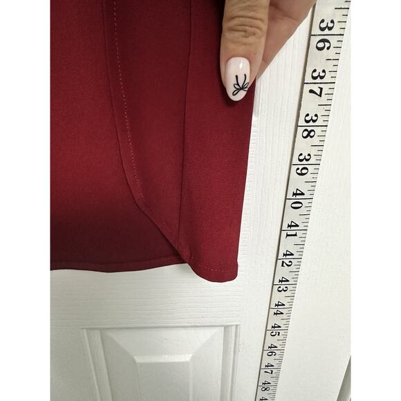 House of CB Loie Sexy Gathered Maxi Skirt Red Small 2 4 - Picture 4 of 10